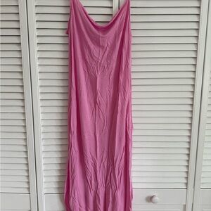 stars above Pink Slip Tank Dress